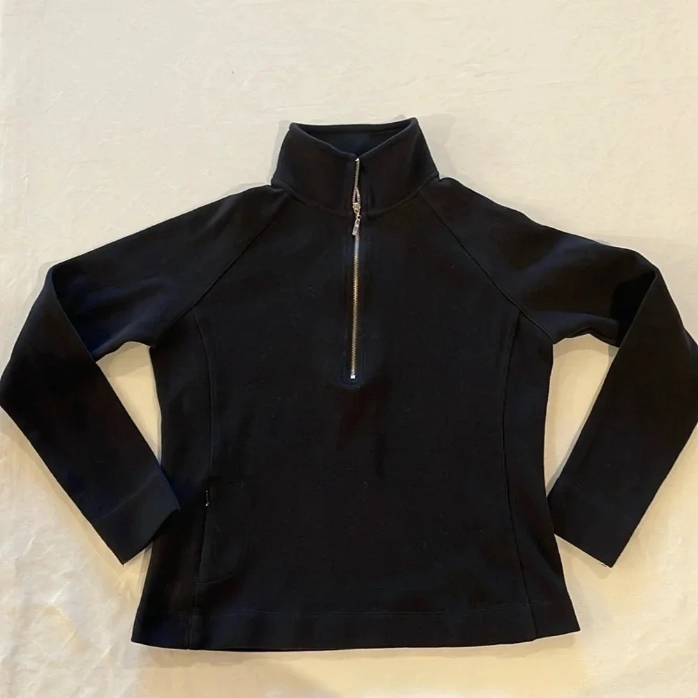 NuSport Nu Sport ‎ WOMEN’S NANTUCKET QUARTER ZIP top sweater pullover large EUC